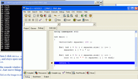 Dev-C++ run with wait code